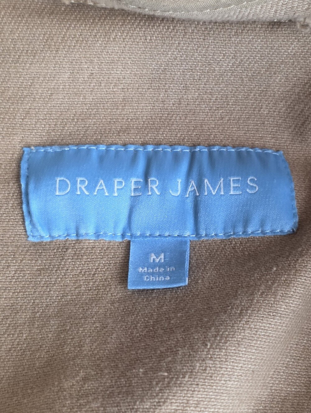 Draper James Taupe Ruffle Trim Cotton Twill Jacket Blazer Topper Size M - Picture 7 of 9